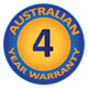 4 Year Australian Warranty